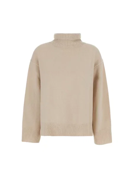 Sweter z golfem Soft Goat z kaszmiru beżowy