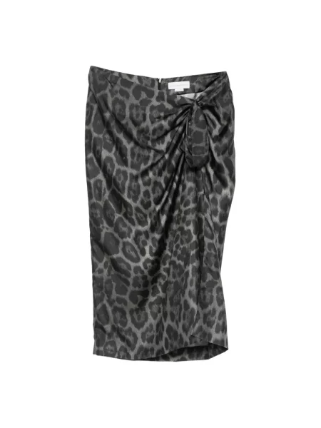 Jedwabna spódnica Stella Mccartney asymetryczna szara