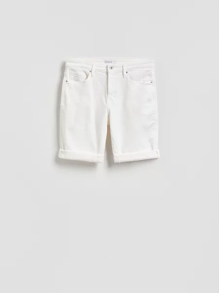 Reserved Джинсові шорти slim fit білий