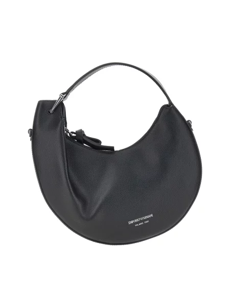 Torebka hobo Emporio Armani skórzana czarna