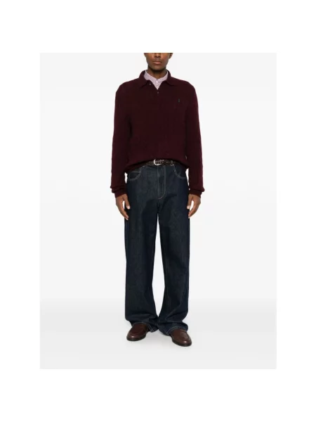 Polo Ralph Lauren Sweter Bordowy czerwony