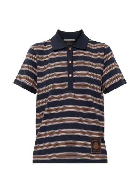 Tricou polo Moncler cu autograf albastru