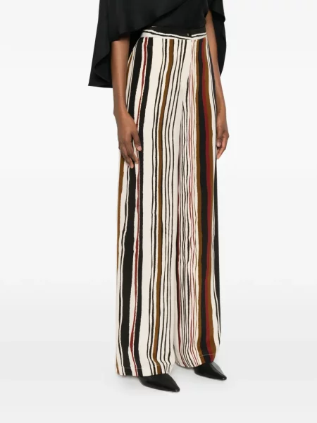 Pantaloni Max Mara cu dungi alb