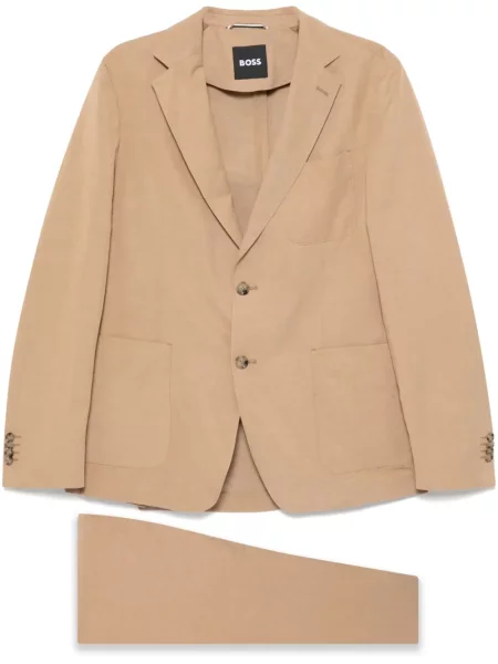 Garnitur Boss garniturowy jednorzędowy brązowy