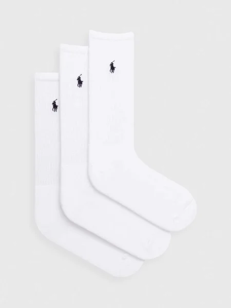 Polo Ralph Lauren Șosete CREW PACK' alb