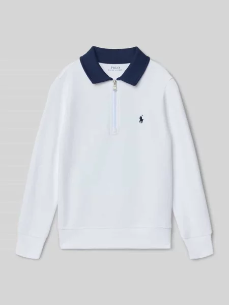 Bluza dresowa o regularnym kroju z mieszanki bawełny Polo Ralph Lauren Teens biała