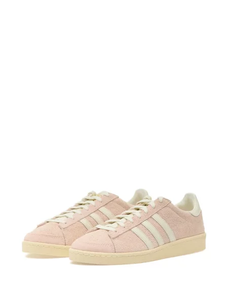 Ριγέ sneakers Adidas New York σουέντ ροζ