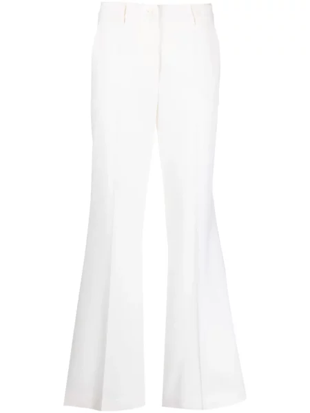 Pantaloni P.a.r.o.s.h. de lână evazate alb