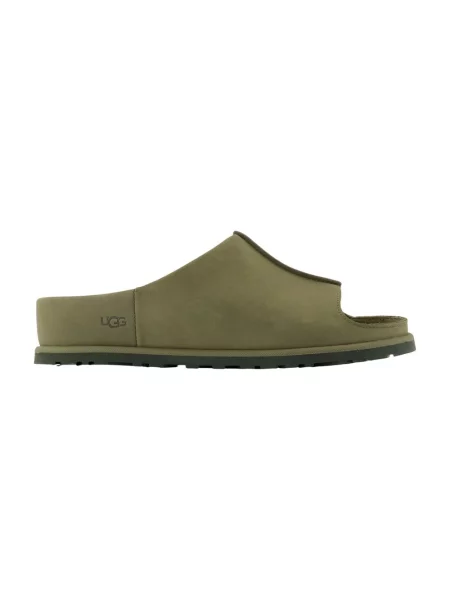 Klapki Ugg skórzane zielone