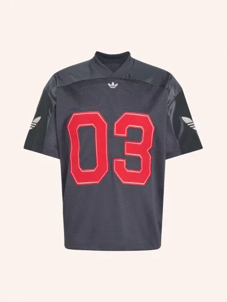 Adidas Originals Tričko Originals Football Jersey tmavě šedá / červená / bílá černé