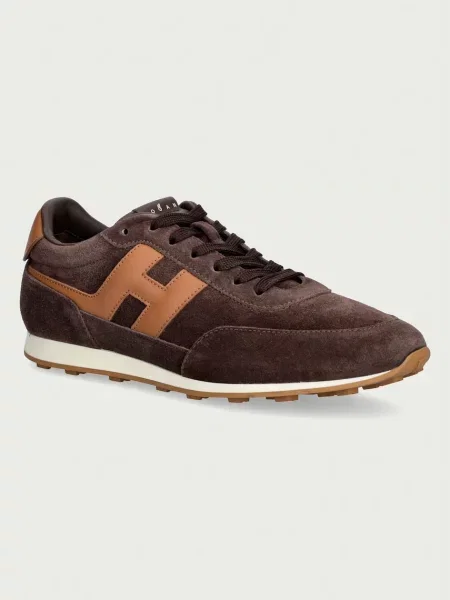 Hogan Allacciato H sneakers boty semišové hnědé