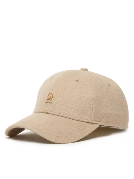Tommy Hilfiger Шапка с козирка Th Elevated Chic бежов