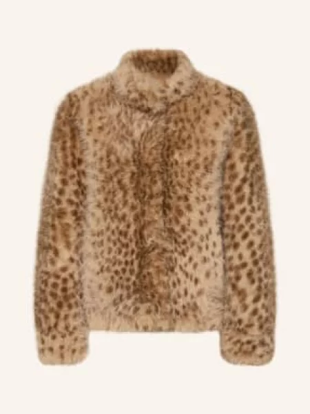 Kurtka w stylu puffer krój regular fit z sztucznego futra Rich & Royal brązowa