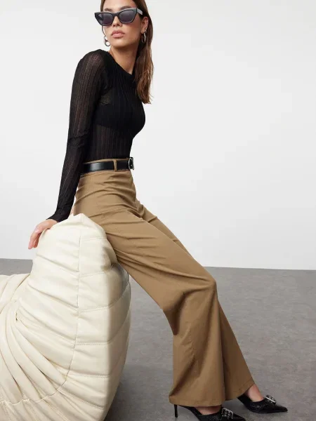 Pantaloni Trendyol cu talie înaltă