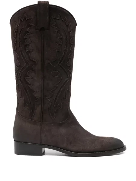 Botine Sartore din piele de căprioară maro