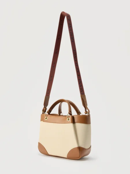 ARMANI EXCHANGE Nakupovalna torba kremna / konjak bež