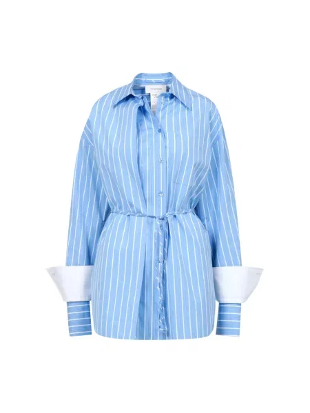 Koszula Sportmax w paski niebieska