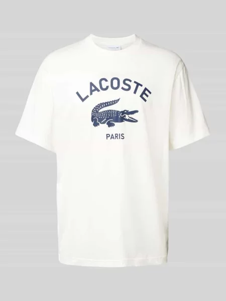 Koszulka Lacoste Big Logo Ultra-Dry krótki rękaw czysty S biały
