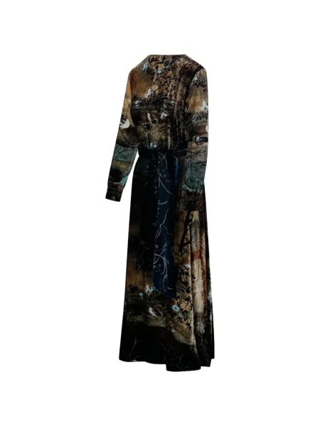 Rochie maxi Pierre-louis Mascia cu imagine albastru