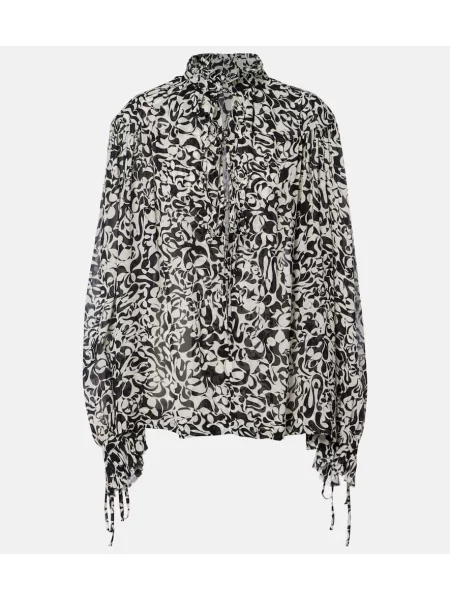 Bluză Dries Van Noten cu imagine negru