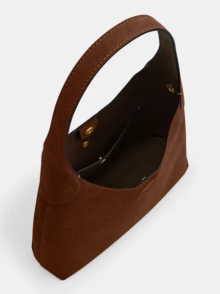 Coach női velúrbőr táska Brooklyn Shoulder Bag 28 barna