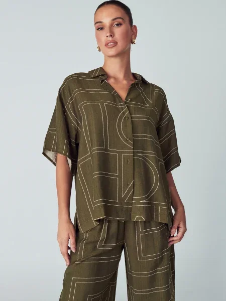 Willa Bluză Diana oliv alb