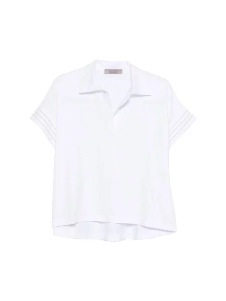 Pasek D.exterior w paski z dekoltem w serek biały