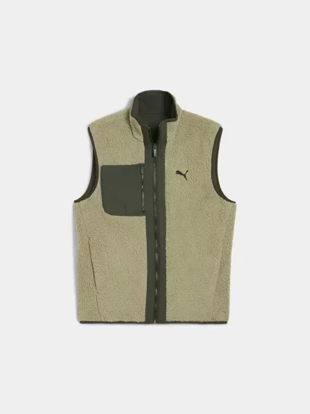 Жилет з утеплювачем PUMA Reversible Sherpa Vest комбінований верх зелений