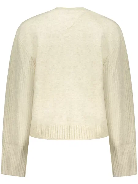 Pulover Tommy Jeans de lână bej