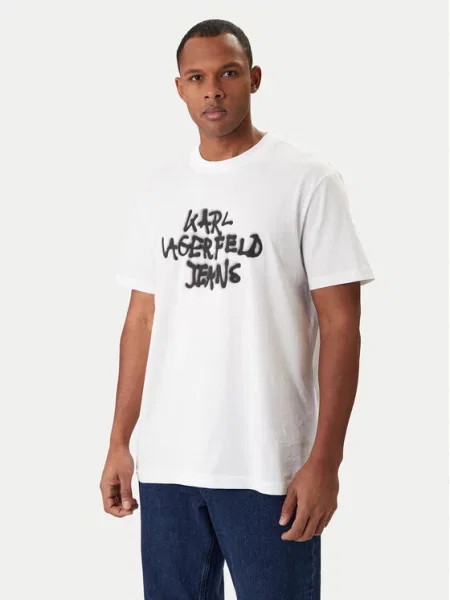 Тениска Karl Lagerfeld Jeans бяло