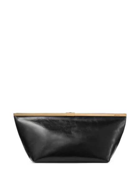 Geantă plic Jimmy Choo din piele negru