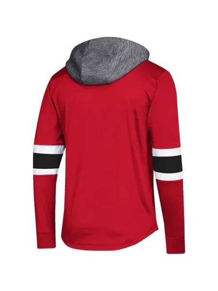 Tricou polo Adidas tricotate cu imagine fără mâneci alb