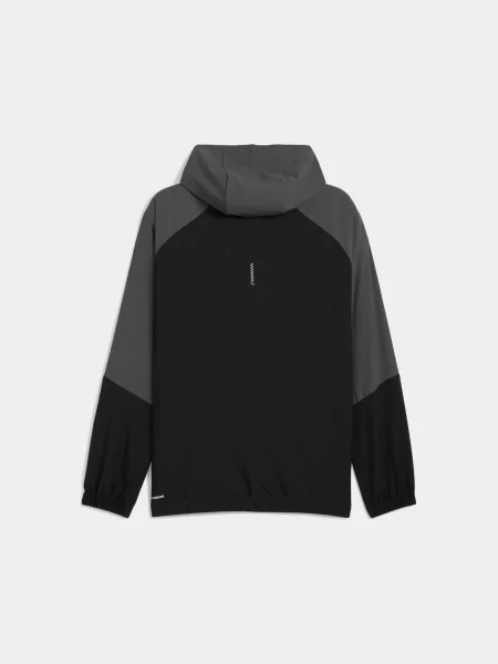 Демісезонна куртка PUMA Run Ultraweave Hooded Jacket комбінований верх сірий