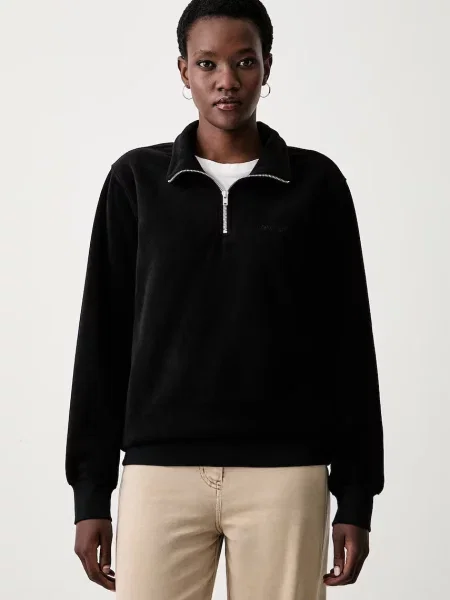 Levi's hanorac din polar LSE_ORIGINAL HM ZIP negru