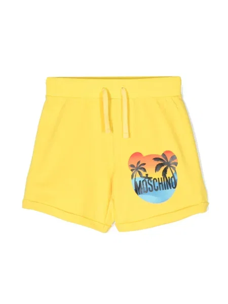 Szorty dziecięce Moschino żółte