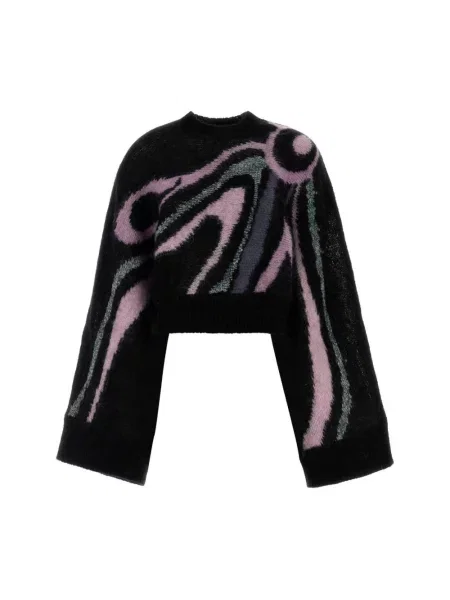 Dzianinowy krótki sweter Pucci