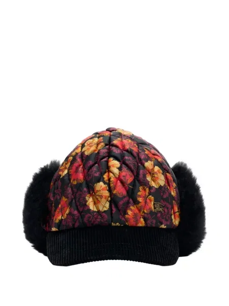 Șapcă Burberry cu model floral negru