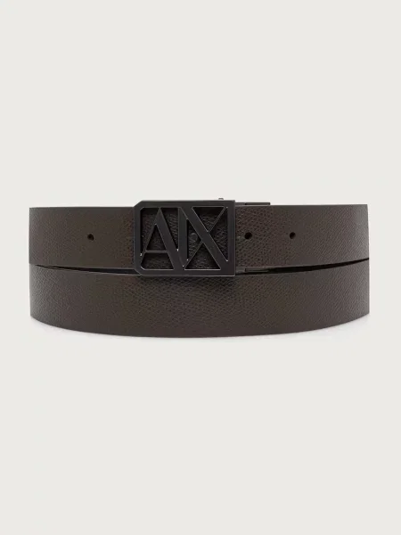 Armani Exchange curea reversibilă pentru bărbați negru