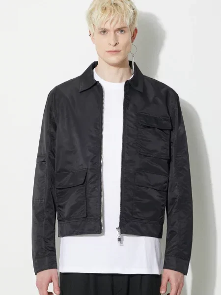 Han Kjøbenhavn geaca Boxed Cargo Jacket barbati de tranzitie negru