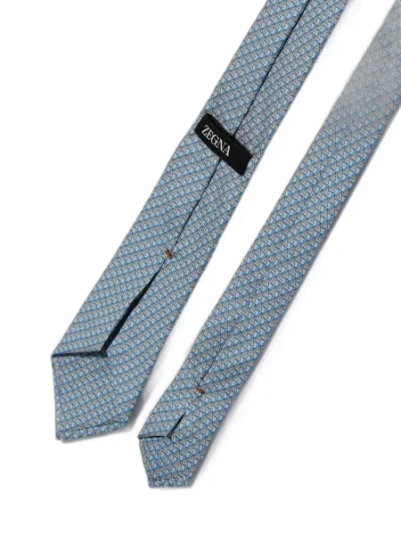 Cravată Zegna de mătase albastru