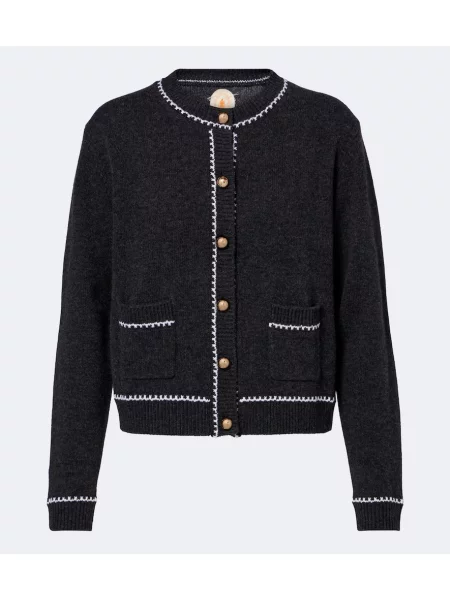 Cardigan Jardin Des Orangers de lână gri