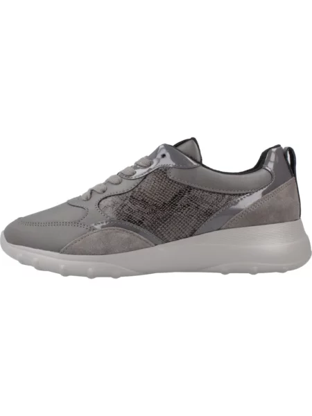 Lniane sneakersy Geox szare