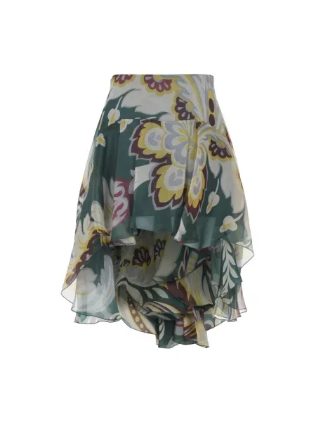 Jedwabna mała mały spódnica mini Etro