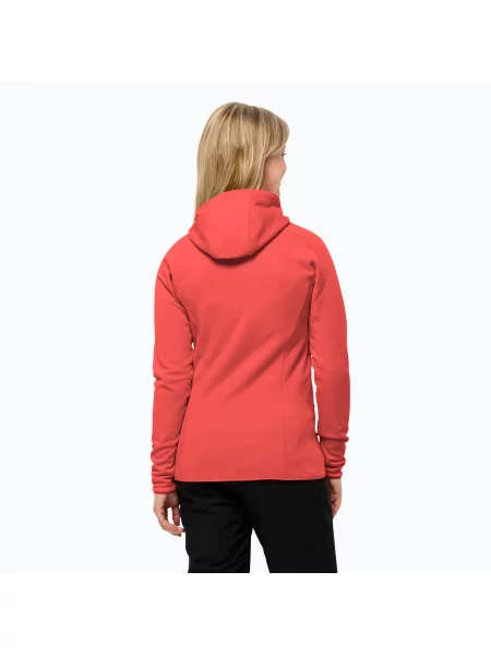 Bluza Jack Wolfskin Baiselberg Hooded FZ czerwona
