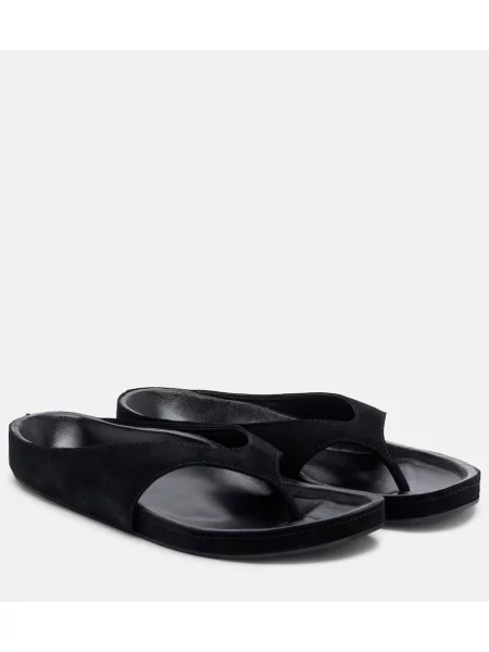 Chiloți tanga Jude din piele de căprioară negru