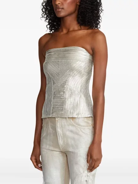 Top Ralph Lauren Collection w paski bez ramiączek