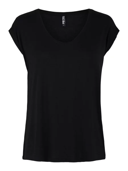 PIECES Tricou Billo' negru