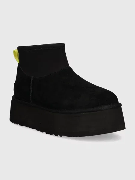UGG cizme de zapada din piele intoarsa Classic Mini Dipper negru