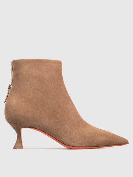 Замшеві ботильйони Santoni бежеві