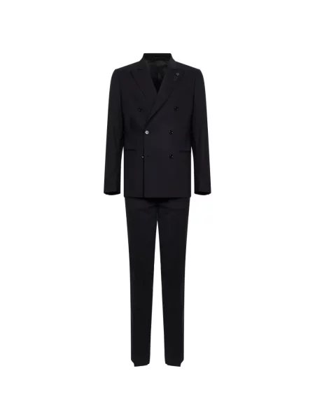 Costum Lardini cu două rânduri de nasturi negru